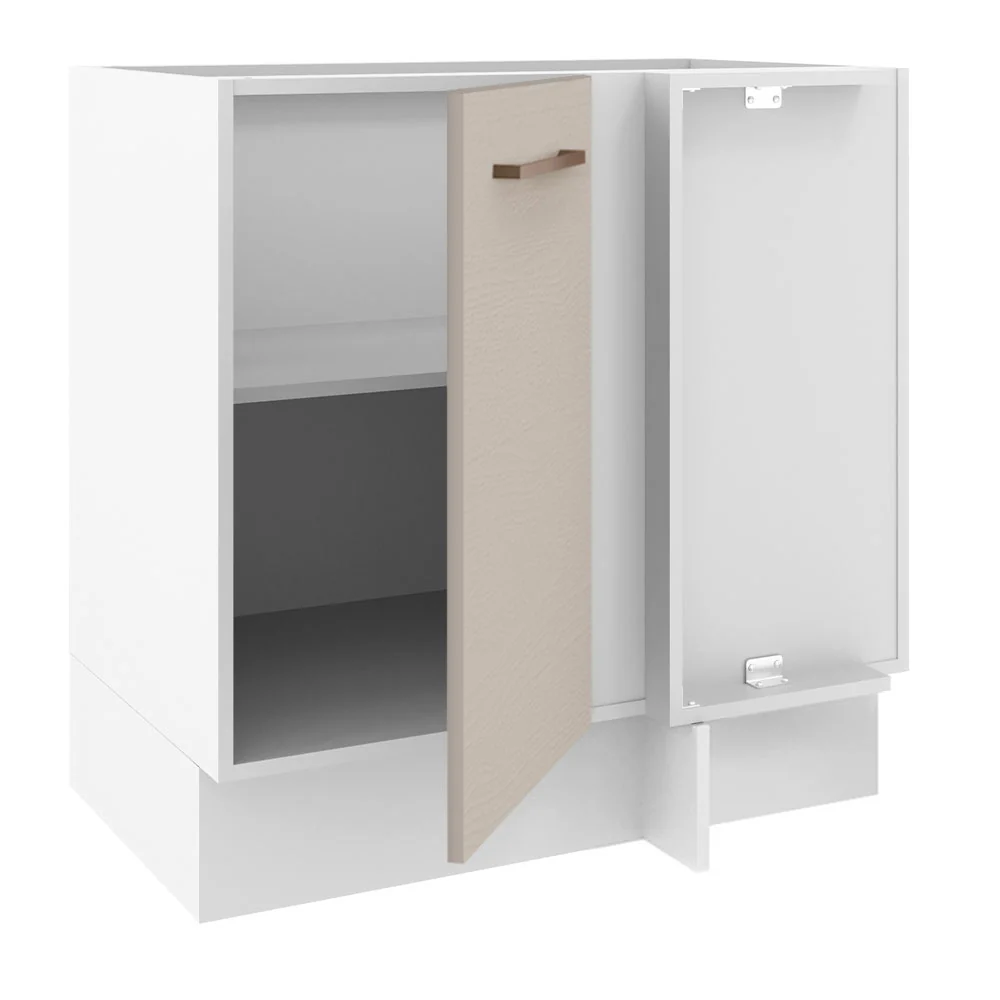 Bajo Mesada Cocina Esquinera 1 Puerta 60 cm Profundidad (Sin Mesada) Blanco/Crema Agata Madesa - Image 7