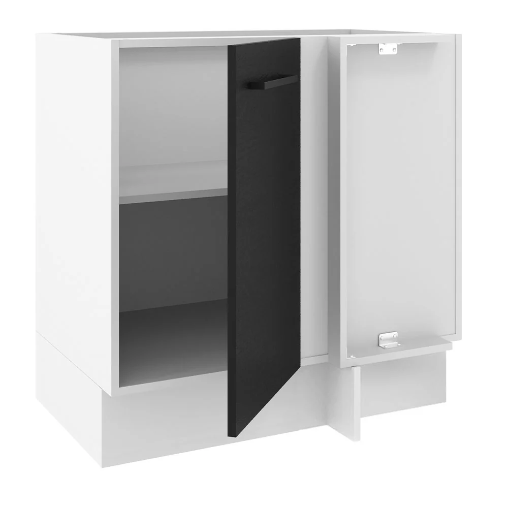 Bajo Mesada Cocina Esquinera 1 Puerta 60 cm Profundidad (Sin Mesada) Blanco/Negro Agata Madesa - Image 7