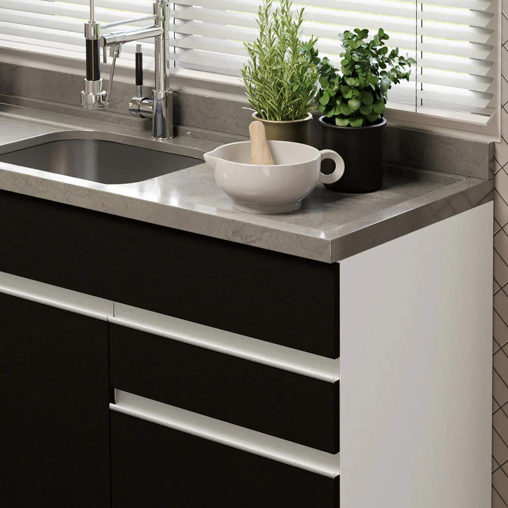 Bajo Mesada Cocina Madesa Glamy 150cm Sin Tapa BN - Image 3