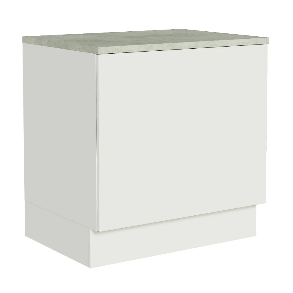 Bajo Mesada Cocina para Horno Empotrado 80 x 60 cm con Mesada Blanco Agata, Glamy, Lux, Stella Madesa - Image 5