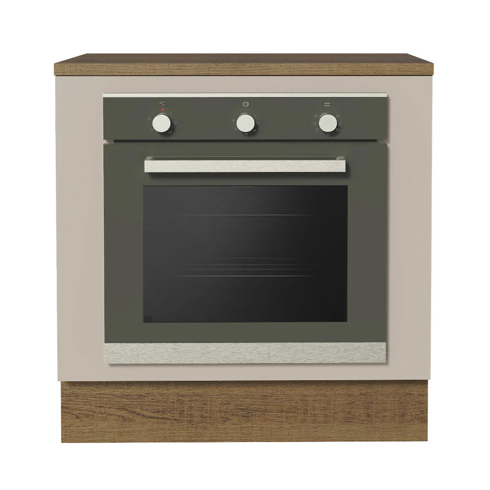Bajo Mesada Cocina para Horno Empotrado 80 x 60 cm con Mesada Marrón/Crema Agata Madesa - Image 6