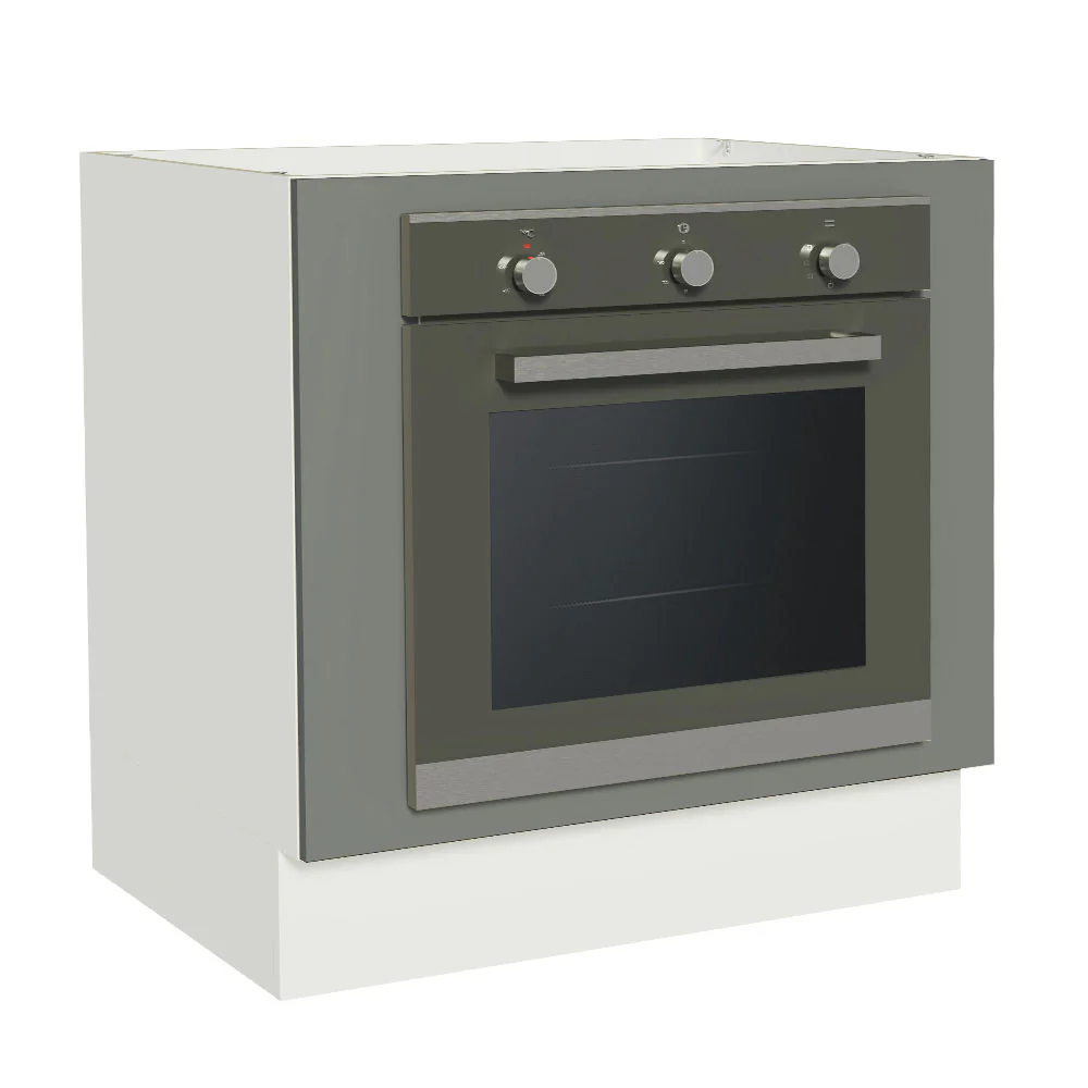 Bajo Mesada Cocina para Horno Empotrado 80 x 60 cm Sin Mesada Blanco/Gris Agata Madesa