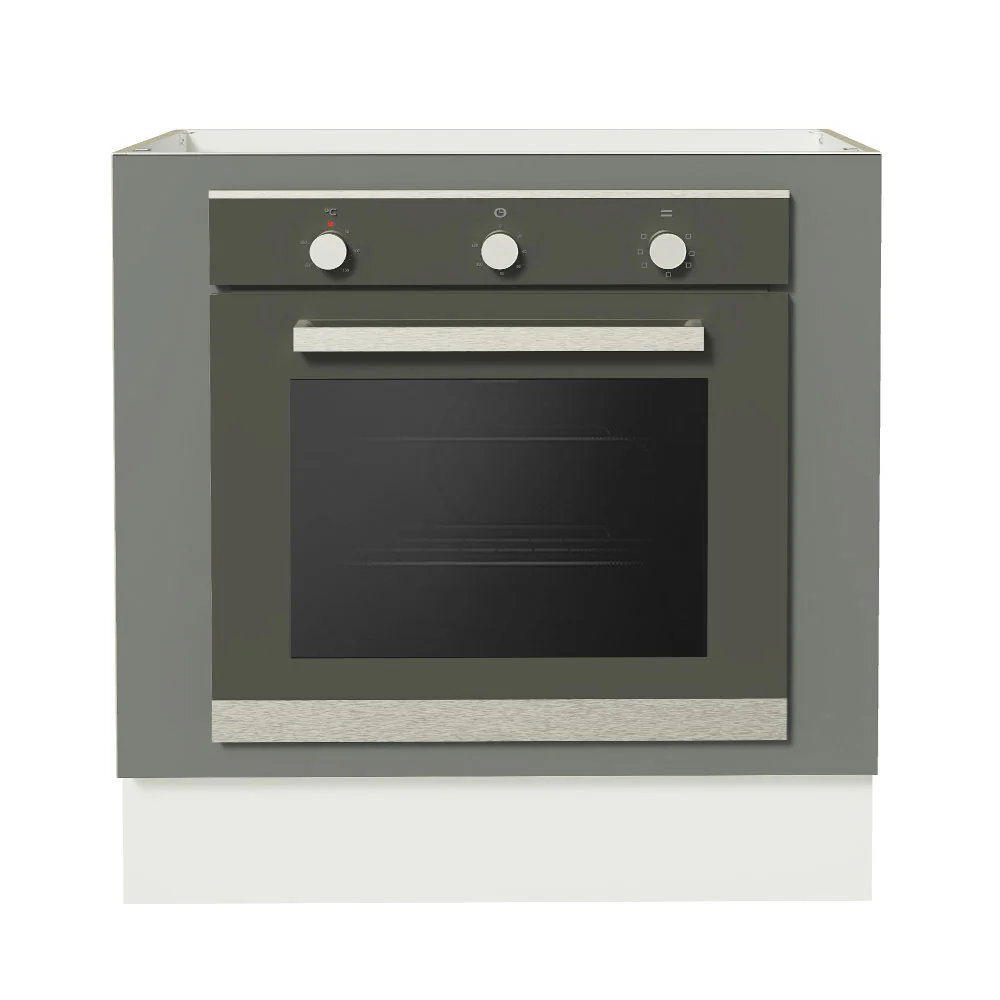 Bajo Mesada Cocina para Horno Empotrado 80 x 60 cm Sin Mesada Blanco/Gris Agata Madesa - Image 6