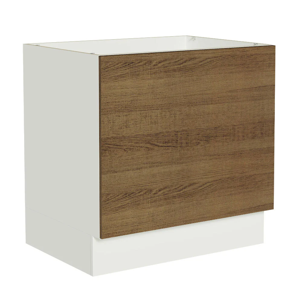 Bajo Mesada Cocina para Horno Empotrado 80 x 60 cm Sin Mesada Blanco/Marrón Glamy, Stella Madesa - Image 5