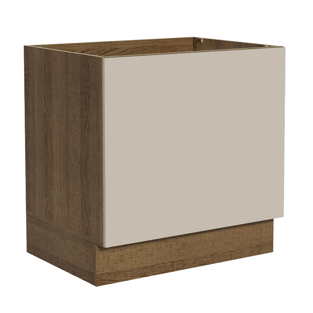Bajo Mesada Cocina para Horno Empotrado 80 x 60 cm Sin Mesada Marrón/Crema Agata Madesa - Image 5