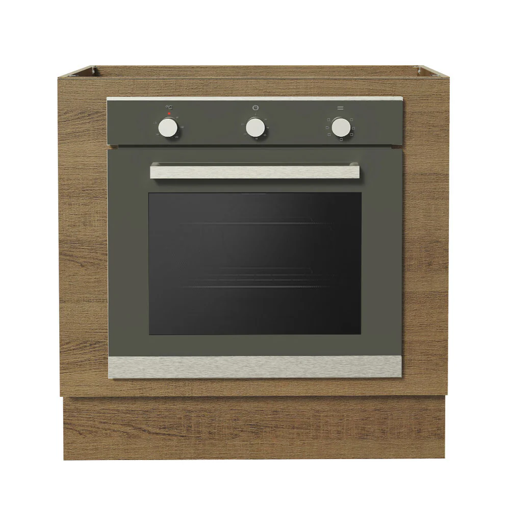 Bajo Mesada Cocina para Horno Empotrado 80 x 60 cm Sin Mesada Marrón Glamy, Lux, Stella Madesa - Image 6