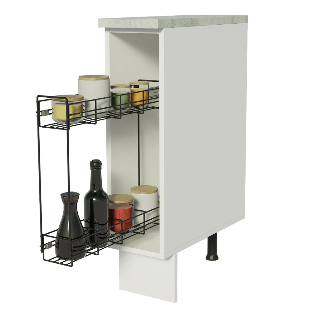 Bajo Mesada Especiero 20 x 60 cm (Con Mesada) para Cocinas Blanco Madesa