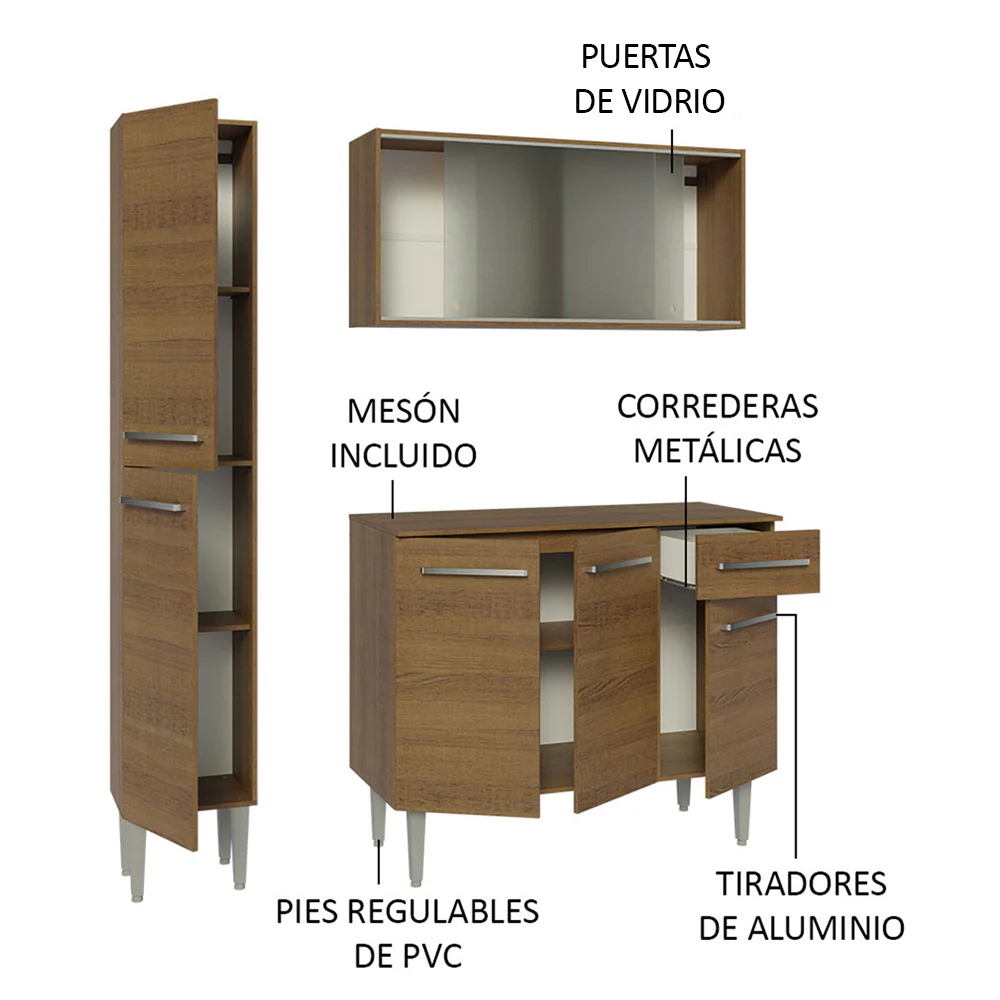 Combo de Cocina 137cm Emilly Madesa 05 - Image 5