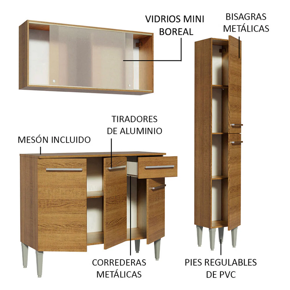 Combo de Cocina 137cm Emilly Force Madesa 02 - Image 5
