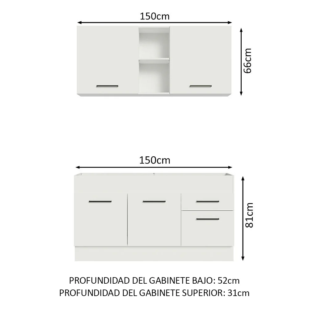 Combo de Cocina 150cm Agata Madesa 02 - Image 2
