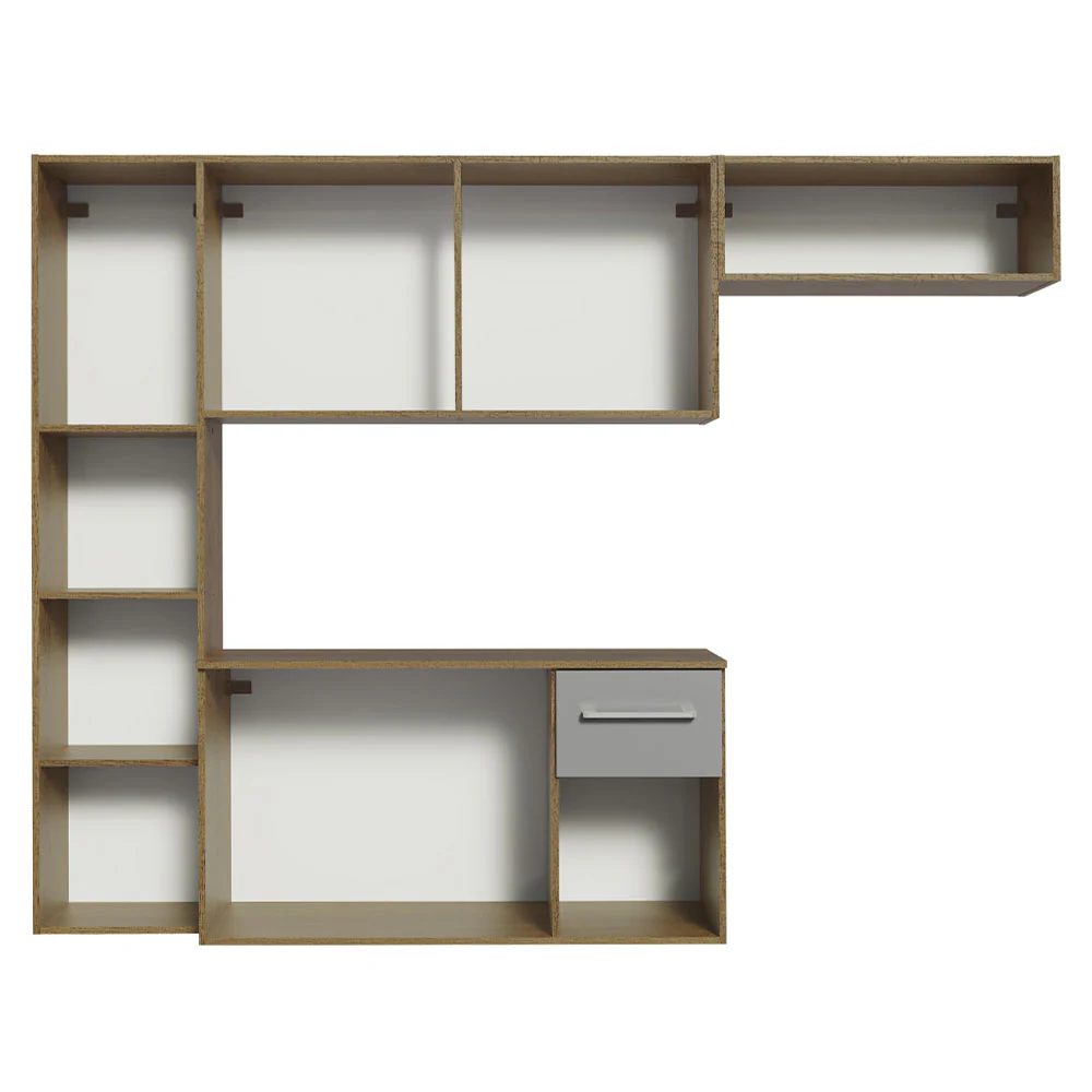 Cocina Compacta 180cm Marrón/Gris Easy Madesa - Image 9