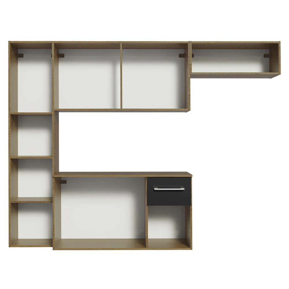 Cocina Compacta 180cm Marrón/Negro Easy Madesa - Image 7