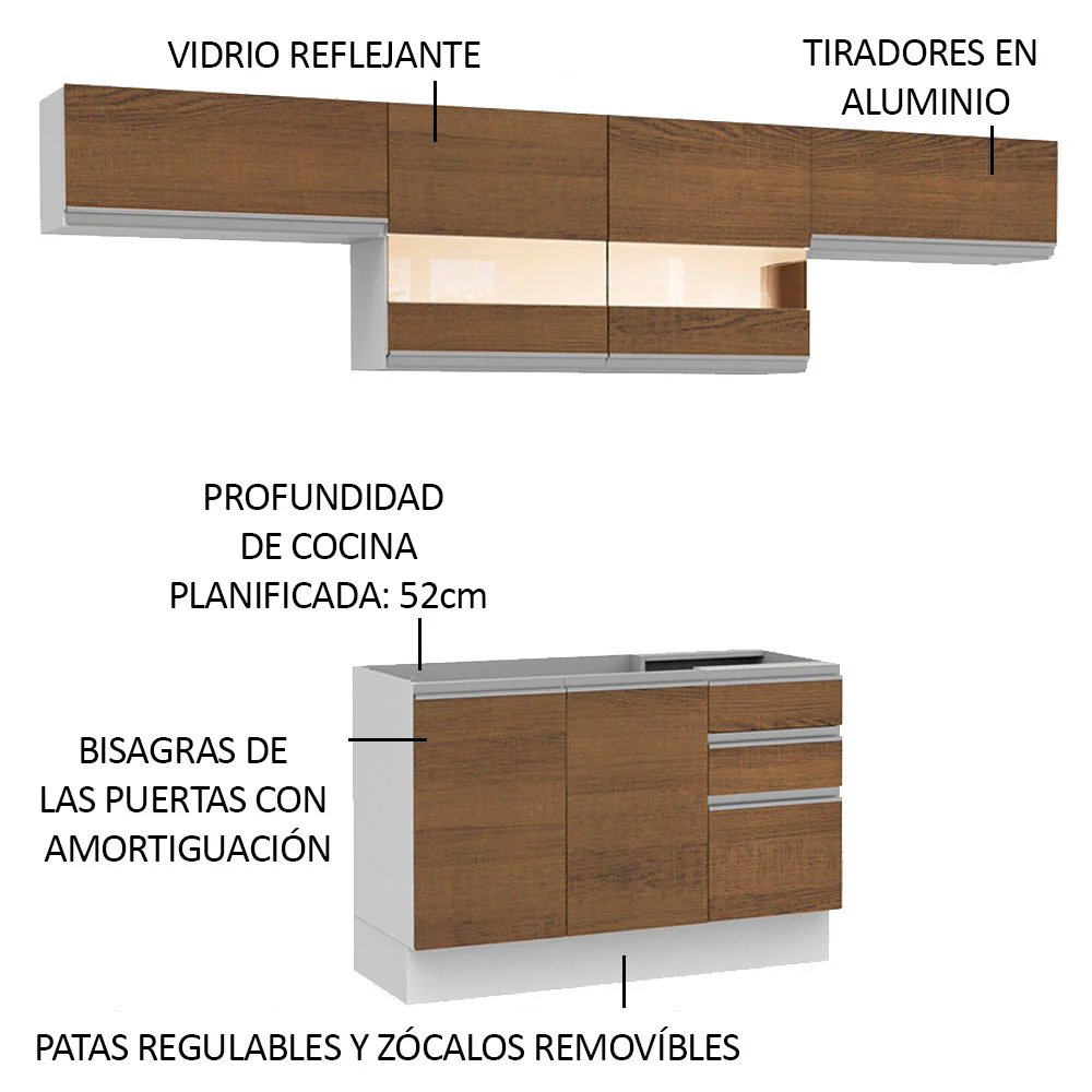 Combo completo de Cocina 280cm Marina Madesa 01 - Image 4