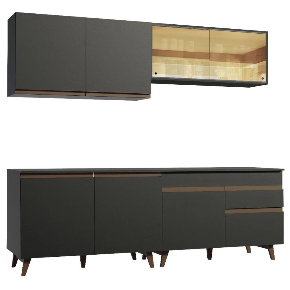 Combo completo de Cocina 240cm Negro Reims Madesa 01 - Image 11
