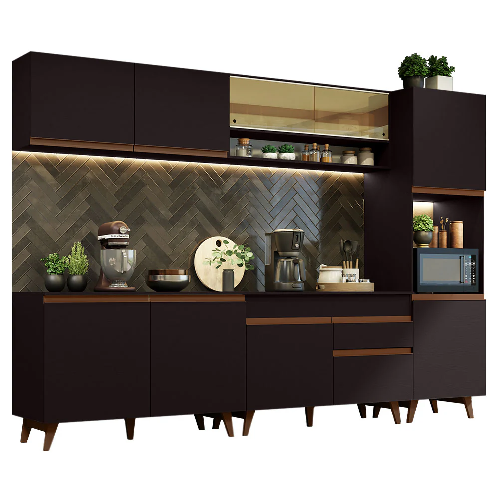 Combo completo de Cocina 300cm Negro Reims Madesa 02 - Image 3