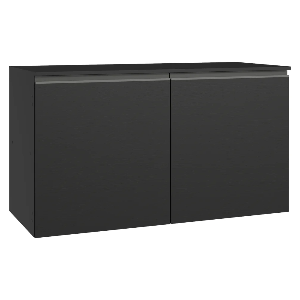Bajo Mesada de Cocina 120 cm 2 Puertas Flotante Negro Nice Madesa