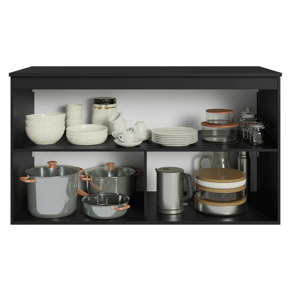 Bajo Mesada de Cocina 120 cm 2 Puertas Flotante Negro Nice Madesa - Image 4