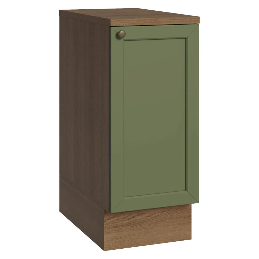 Bajo Mesada de Cocina 35 x 60 cm 1 Puerta (con Mesada) Marrón/Verde Vik Madesa