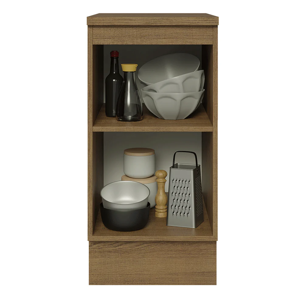 Bajo Mesada de Cocina 40 cm 1 Puerta (Con Mesada) Marrón/Negro Lux Madesa - Image 4