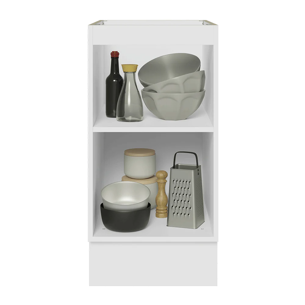 Bajo Mesada de Cocina 40 cm 1 Puerta (Sin Mesada) Blanco/Negro Lux Madesa - Image 3