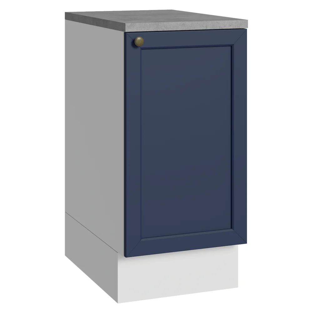 Bajo Mesada de Cocina 40 x 60 cm 1 Puerta (con Mesada) Blanco/Azul Vik Madesa