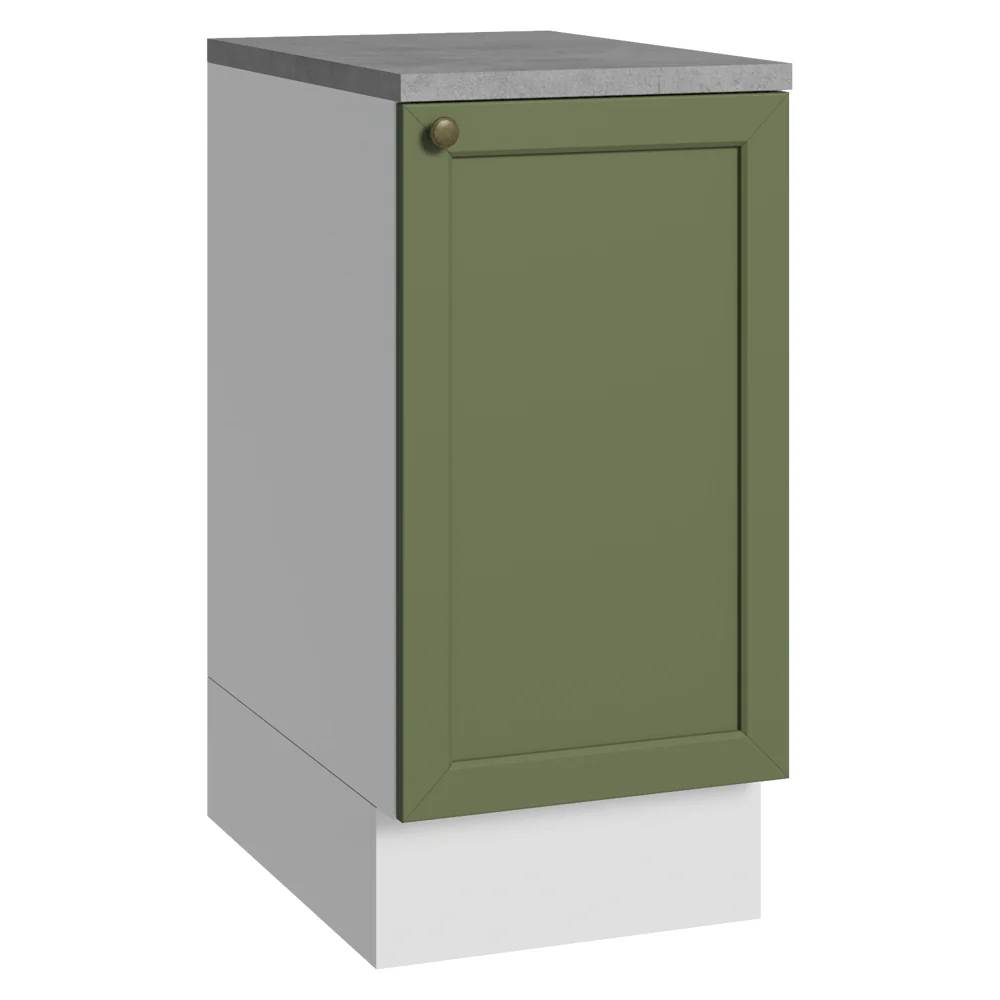 Bajo Mesada de Cocina 40 x 60 cm 1 Puerta (con Mesada) Blanco/Verde Vik Madesa