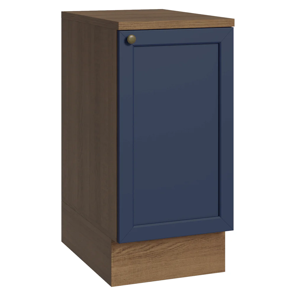 Bajo Mesada de Cocina 40 x 60 cm 1 Puerta (con Mesada) Marrón/Azul Vik Madesa