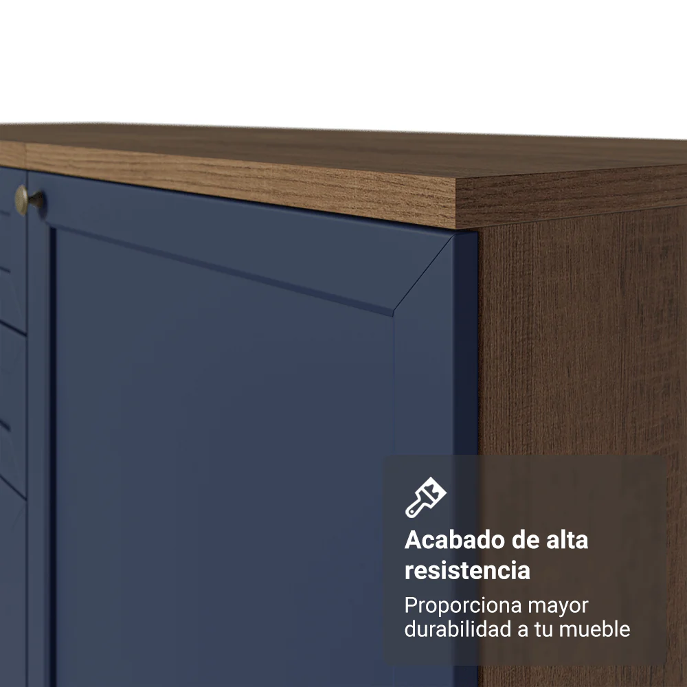 Bajo Mesada de Cocina 40 x 60 cm 1 Puerta (con Mesada) Marrón/Azul Vik Madesa - Image 8