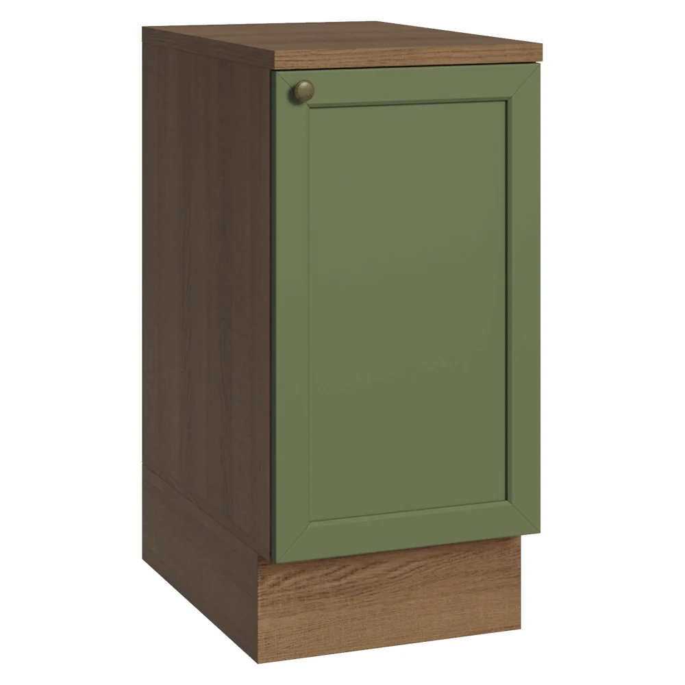 Bajo Mesada de Cocina 40 x 60 cm 1 Puerta (con Mesada) Marrón/Verde Vik Madesa