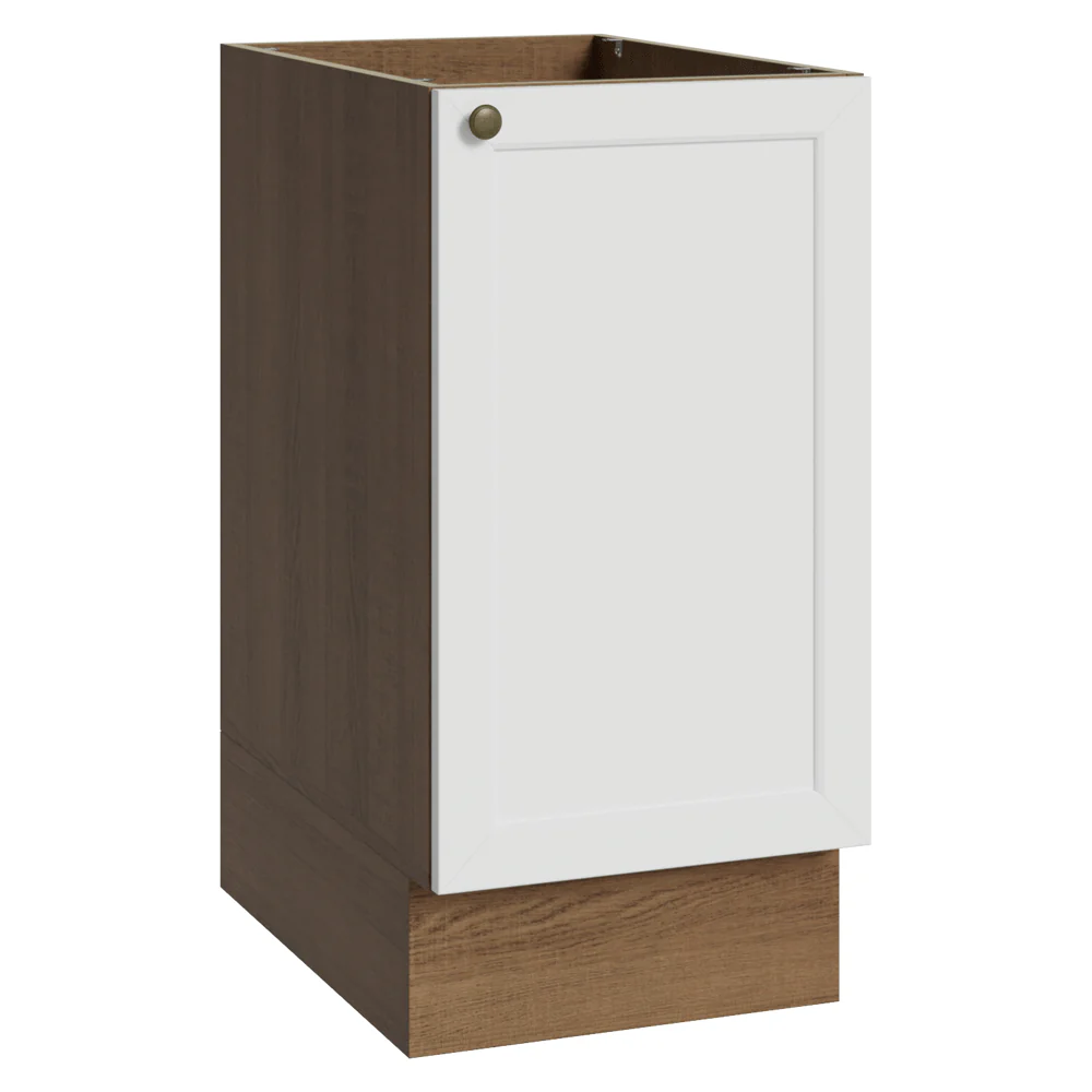 Bajo Mesada de Cocina 40 x 60 cm 1 Puerta (Sin Mesada) Marrón/Blanco Vik Madesa