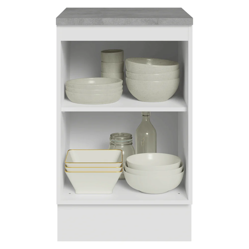 Bajo Mesada de Cocina 50 cm 1 Puerta Blanco/Negro Lux Madesa - Image 3