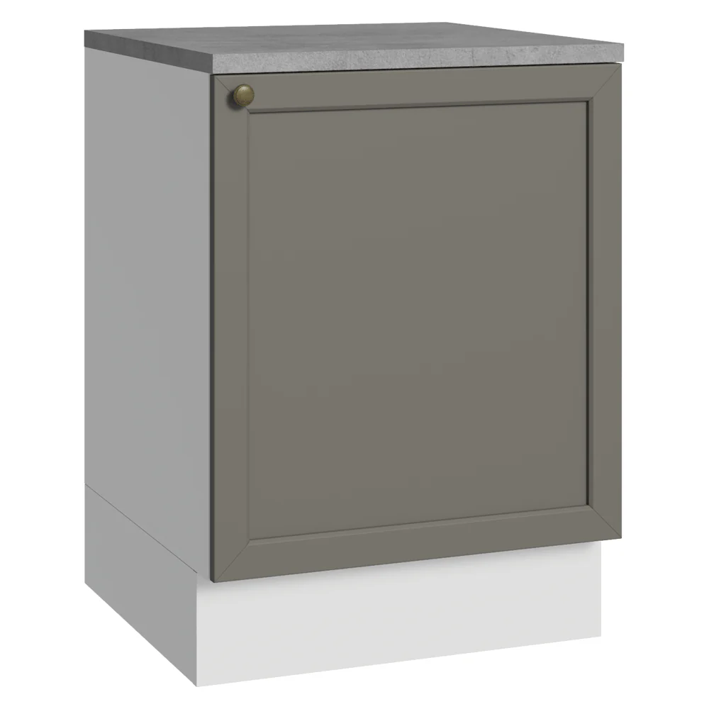 Bajo Mesada de Cocina 60 cm 1 Puerta Blanco/Gris Vik Madesa