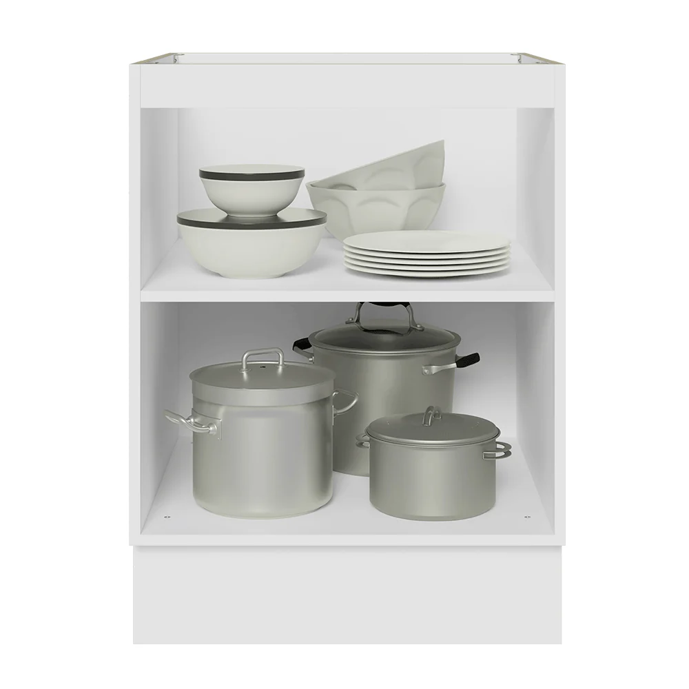 Bajo Mesada de Cocina 60 cm 1 Puerta (Sin Mesada) Blanco/Negro Lux Madesa - Image 3