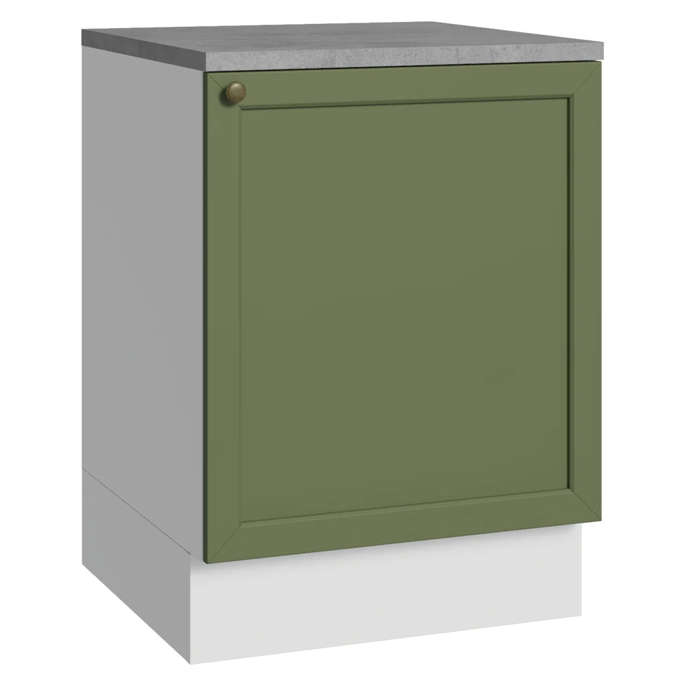 Bajo Mesada de Cocina 60 x 60 cm 1 Puerta (con Mesada) Blanco/Verde Vik Madesa