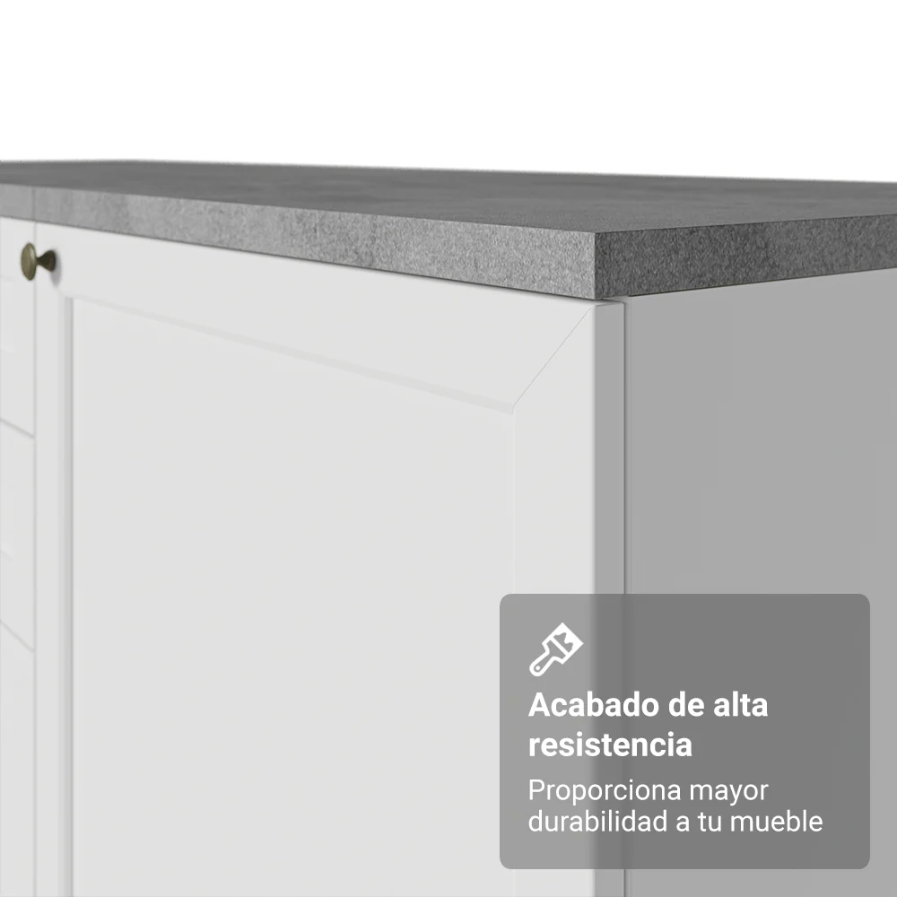 Bajo Mesada de Cocina 60 x 60 cm 1 Puerta (Sin Mesada) Blanco Vik Madesa - Image 8