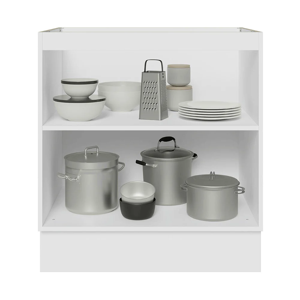 Bajo Mesada de Cocina 70 cm 2 Puetas (Sin Mesada) Blanco/Gris Lux Madesa - Image 6