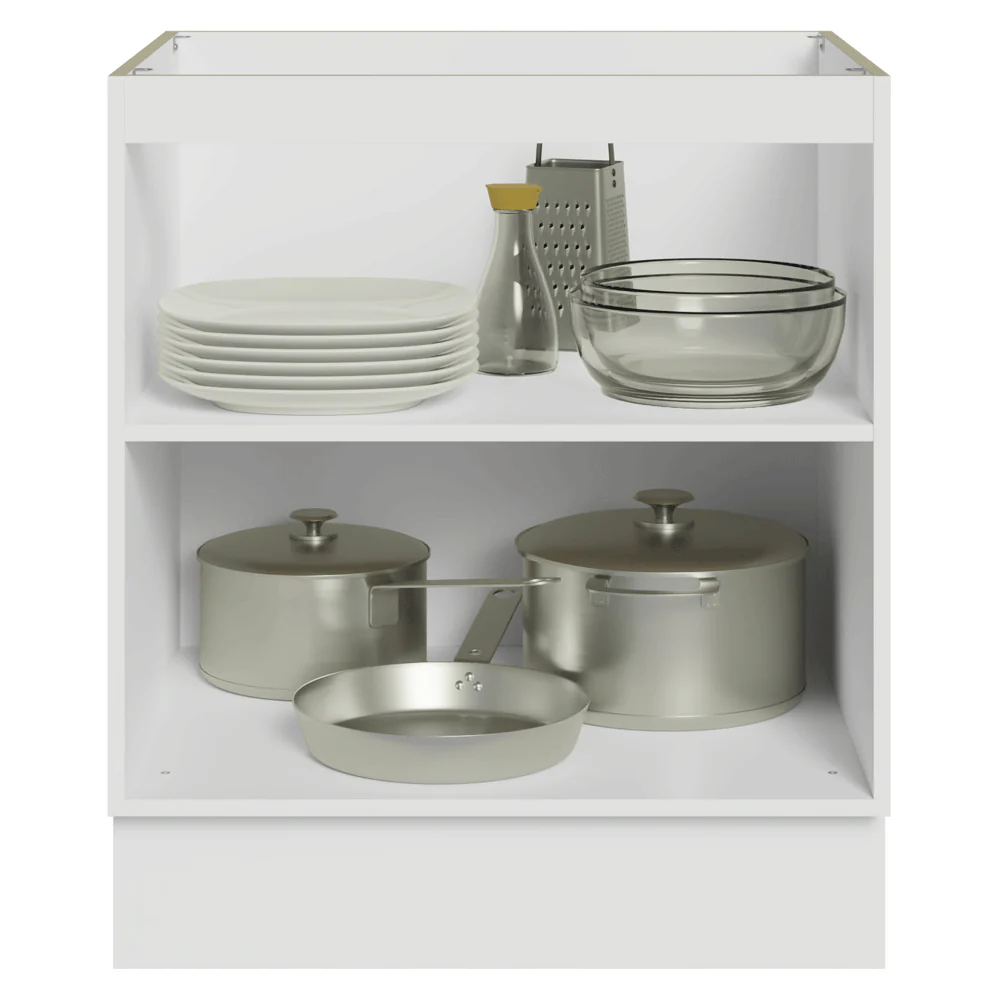 Bajo Mesada de Cocina 70 x 60 cm 2 Puertas (Sin Mesada) Blanco/Gris Vik Madesa - Image 4