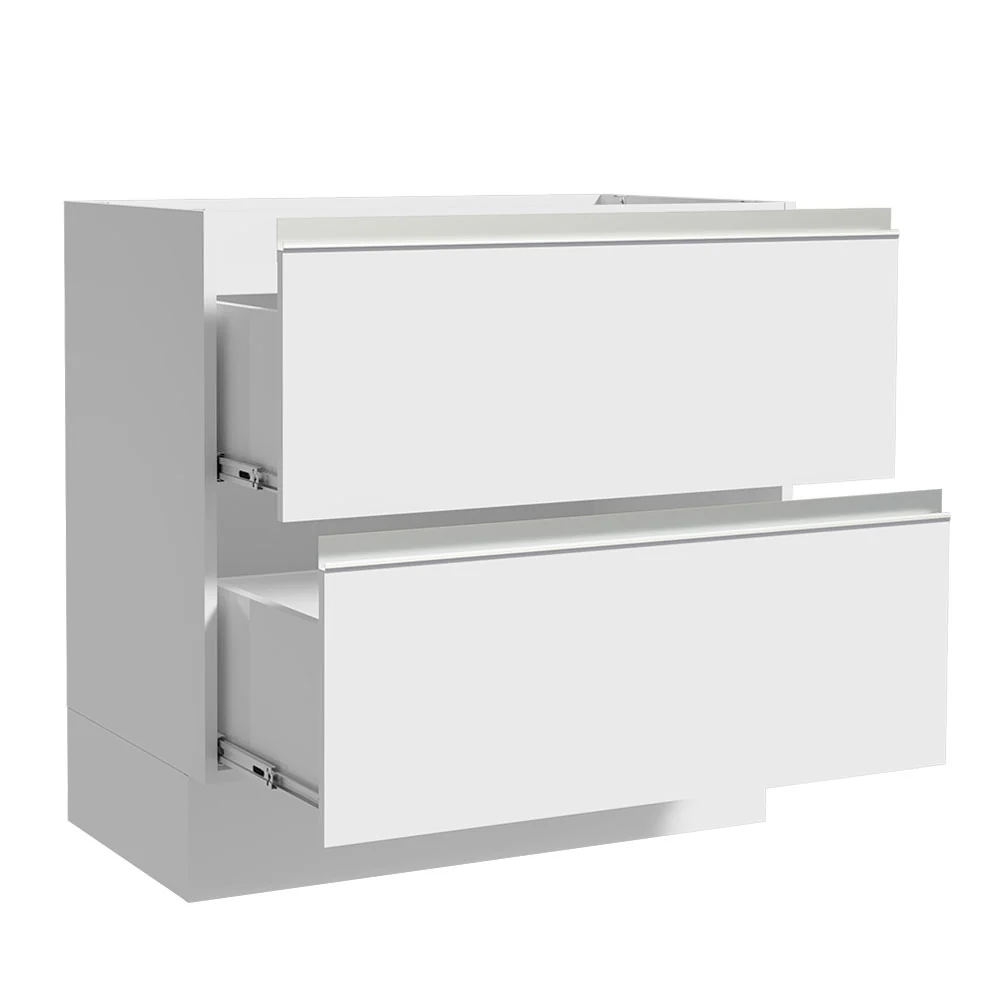 Bajo Mesada de Cocina 80 x 60 cm 2 Cajones (Sin Mesada) Blanco Glamy Madesa - Image 3