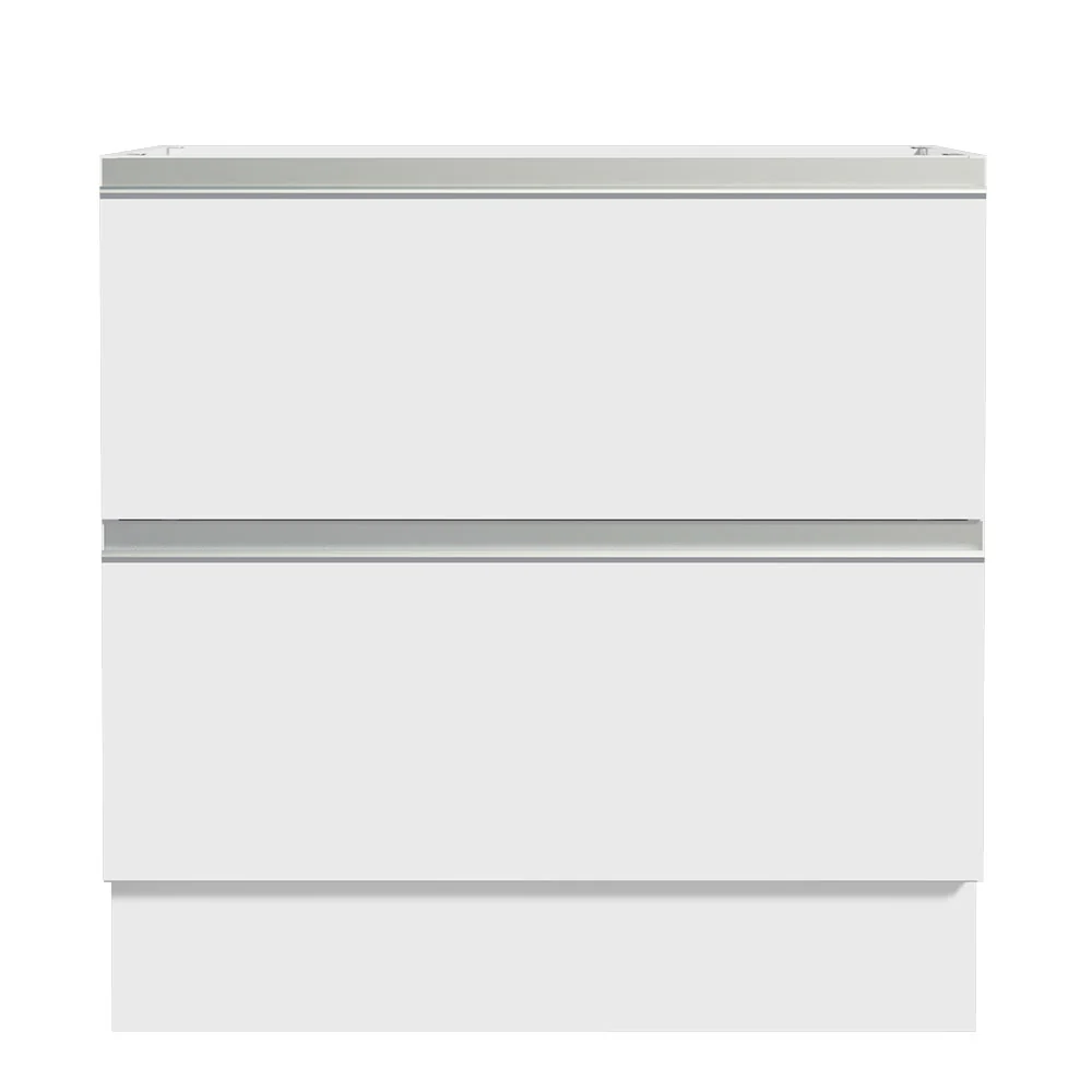 Bajo Mesada de Cocina 80 x 60 cm 2 Cajones (Sin Mesada) Blanco Glamy Madesa - Image 5