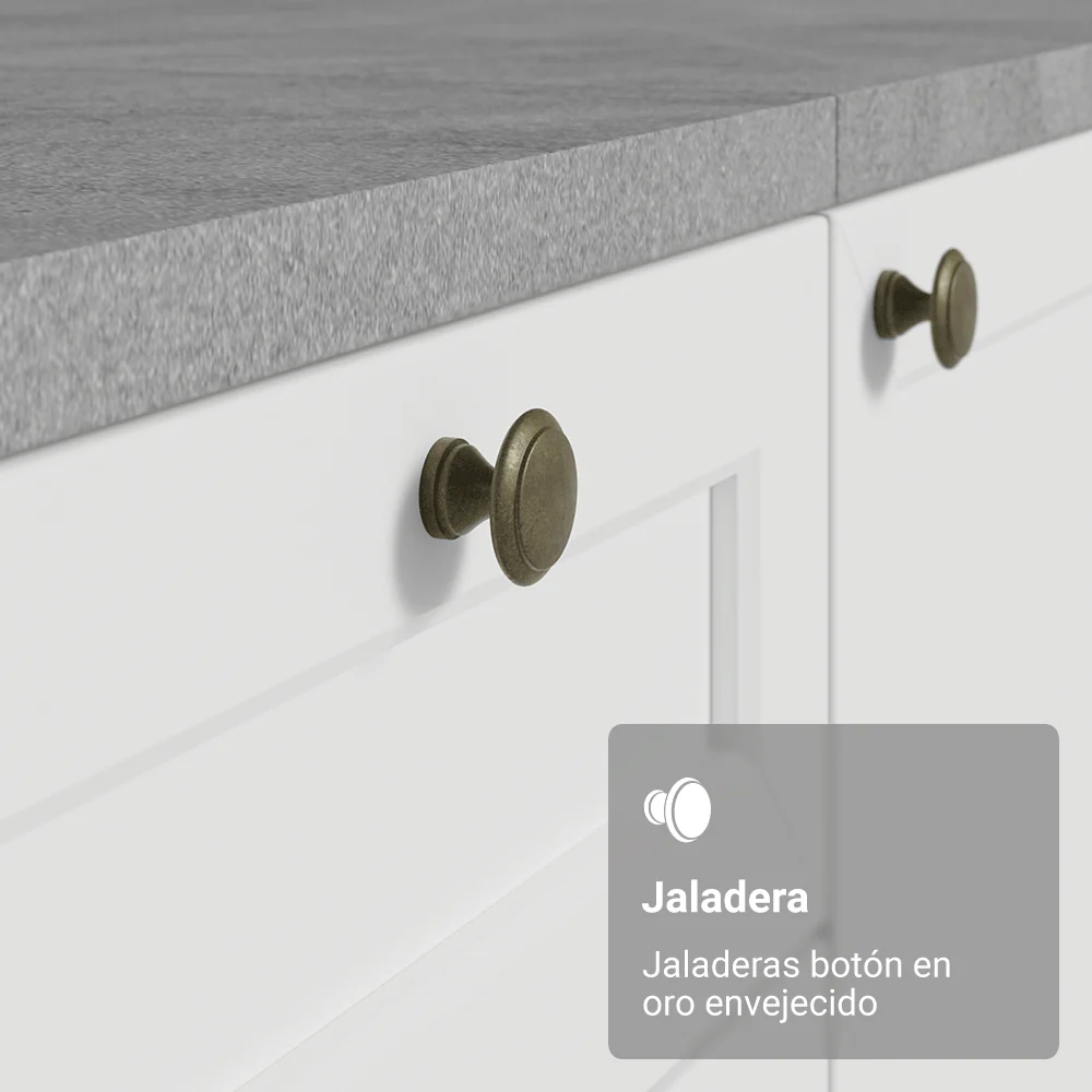 Bajo Mesada de Cocina 80 x 60 cm 2 Puertas (Sin Mesada) Blanco Vik Madesa - Image 6