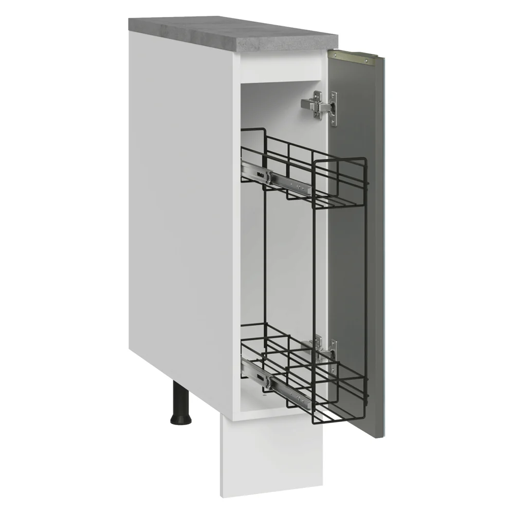 Bajo Mesada Especiero 20 cm 1 Puerta Blanco/Gris Lux Madesa - Image 6