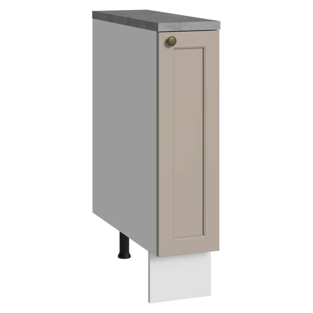 Bajo Mesada Especiero 20 cm 1 Puerta (Con Mesada) Blanco/Crema Vik Madesa