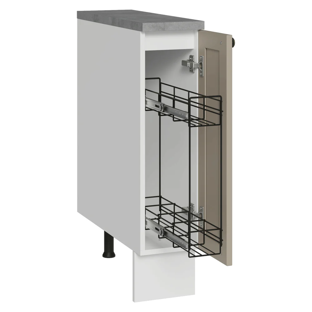 Bajo Mesada Especiero 20 cm 1 Puerta (Con Mesada) Blanco/Crema Vik Madesa - Image 8