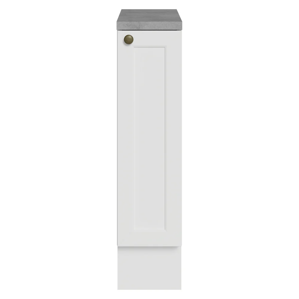 Bajo Mesada Especiero 20 cm 1 Puerta (Con Mesada Gris) Blanco/Gris Vik - Image 9
