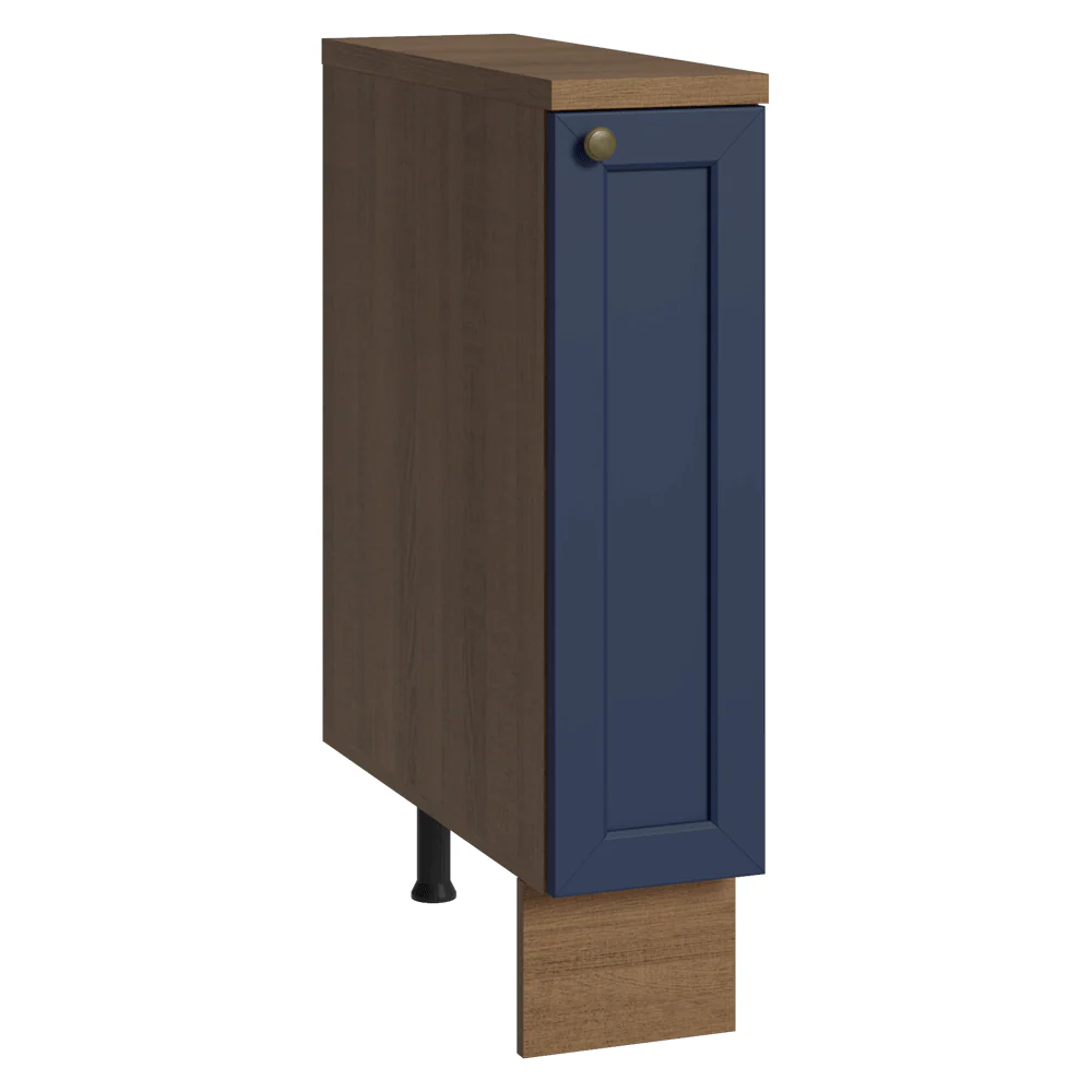 Bajo Mesada Especiero 20 cm 1 Puerta (Con Mesada) Marrón/Azul Vik