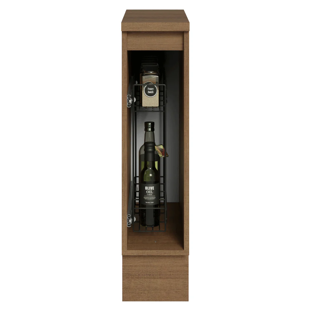 Bajo Mesada Especiero 20 cm 1 Puerta (Con Mesada) Marrón/Gris Vik - Image 4