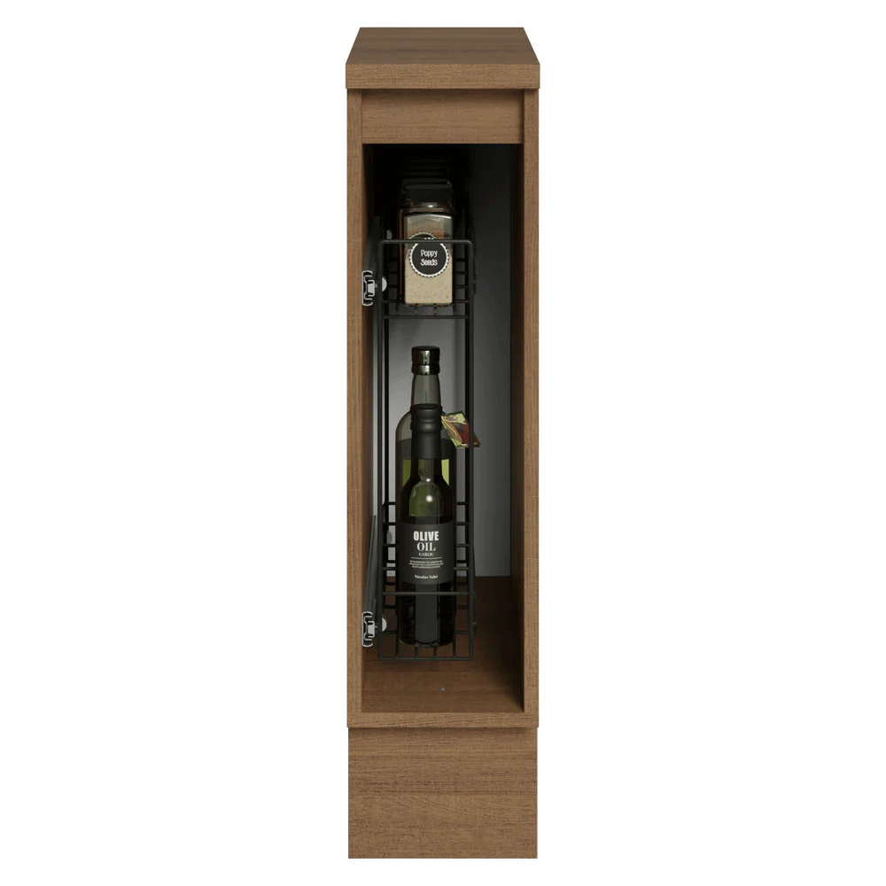 Bajo Mesada Especiero 20 cm 1 Puerta Marrón/Gris Lux Madesa - Image 4