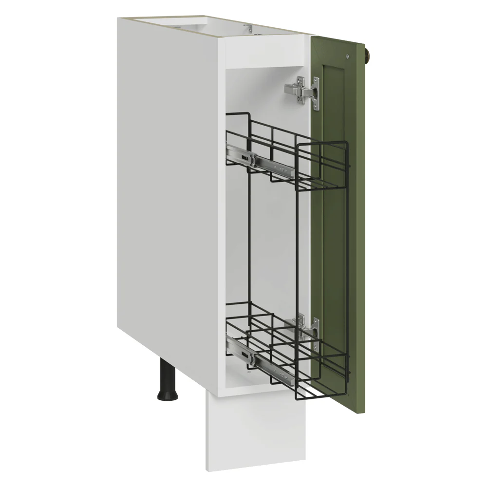 Bajo Mesada Especiero 20 cm 1 Puerta (Sin Mesada) Blanco/Verde Vik - Image 3