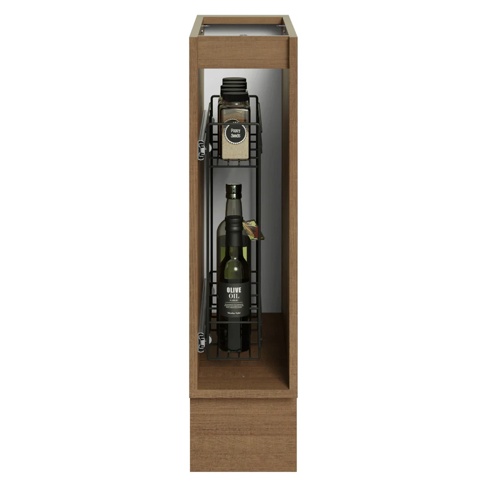 Bajo Mesada Especiero 20 cm 1 Puerta (Sin Mesada) Marrón/Gris Lux Madesa - Image 4