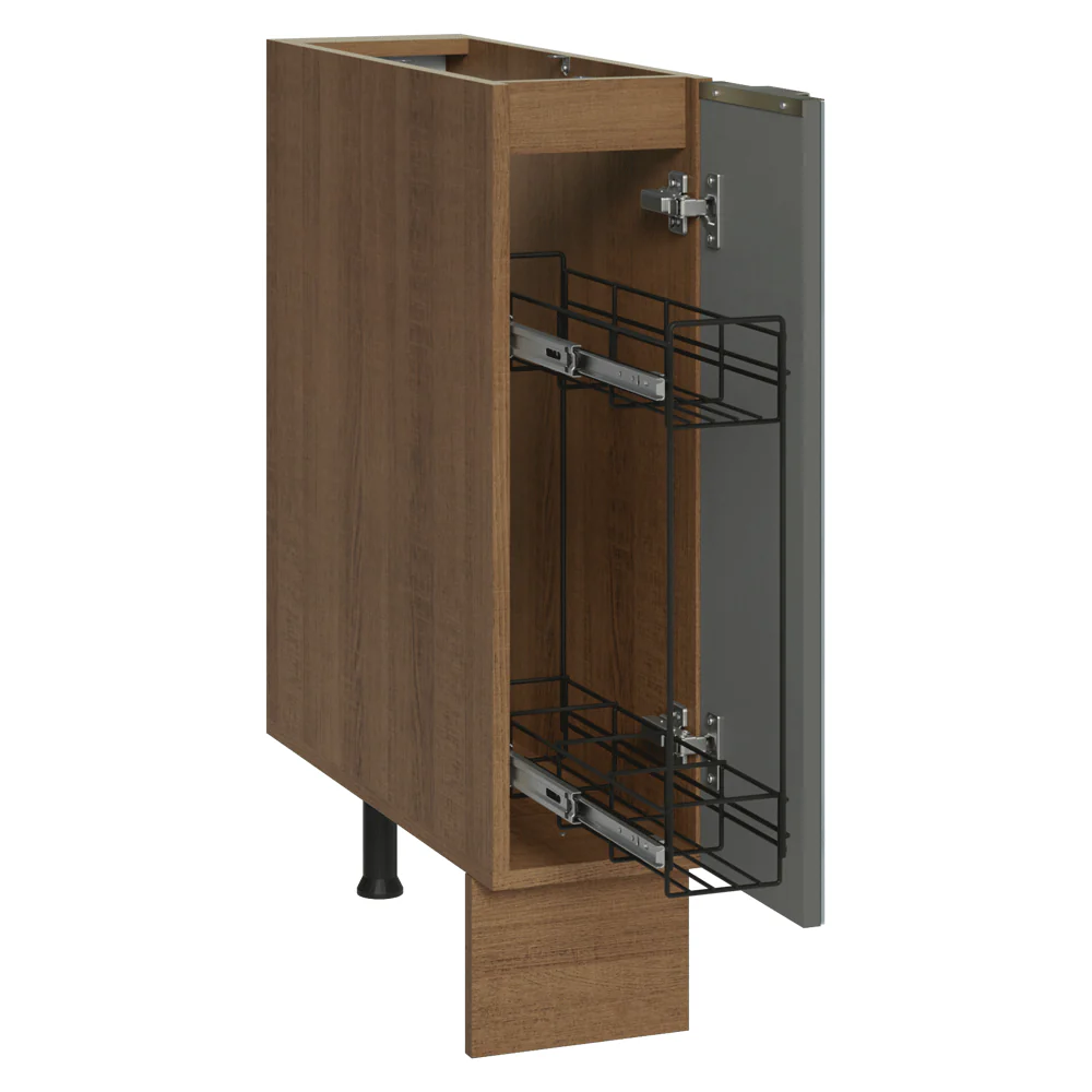 Bajo Mesada Especiero 20 cm 1 Puerta (Sin Mesada) Marrón/Gris Lux Madesa - Image 5